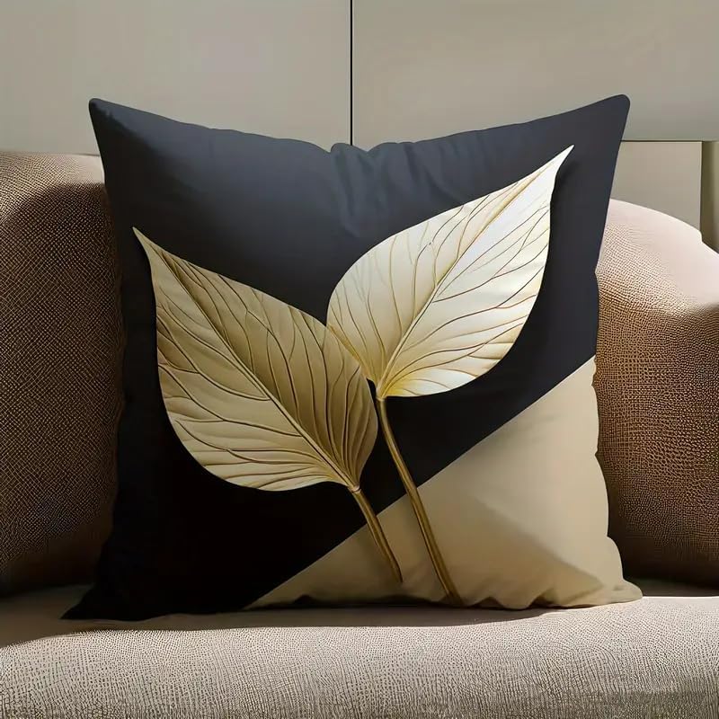 2pcs Modern Decorative Linen Throw Pillow Cover, Square Cushion Case - Image 3