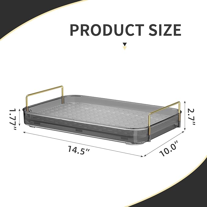 Seoneiro Whiskey Tray, Glass Cup Rack, Mug Holder, Coffee Cup Organizer, Bathroom Countertop with Drain Board Wine Glass Decorative Organizer, Food Tray, Kitchen Spice Rack