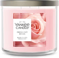Yankee Candle Fresh Cut Roses, Scented Candle, 14.5oz 3-Wick Candle Jar with up to 40 Hours Burn Time, Giftable