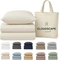 Egyptian Cotton Twin XL Size Sheets Set, 4 Ivory