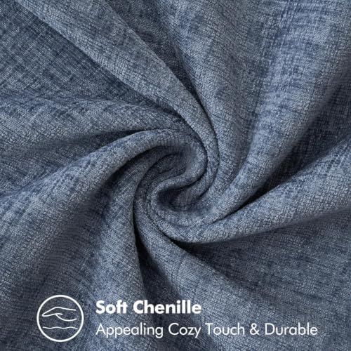 MIULEE Decorative Couch Throw Pillow Covers 20x20 in Dark Grey Blue 2 Pack - Image 3