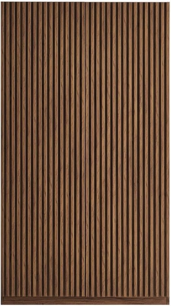 Pemberly Row Contemporary Wood Wardrobe Closet in Walnut Finish