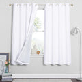 RYB HOME 100% White Blackout Curtains, Anti Dust Small Particle Mountain Fires Smog Filter Drapes Noise Reducing Energy Effieient Window Dressing for Furance Nursery Bedroom, W52 x L63 inch, 2 Panels