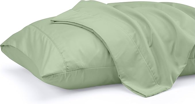 Pillow Covers by Utopia Bedding - Queen Size 2-Pack – Soft Brushed Microfiber – Perfect for Hospitals, Hotels, Guest Rooms – Oeko-TEX Certified, 20x30 Inches (Sage)
