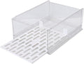 JTLB Sturdy PET Closet Storage Box Transparent Stackable Drawer Organizer with Anti-Slip Bottom Closet Organizer, for Wardrobe, Bedroom, Kitchen