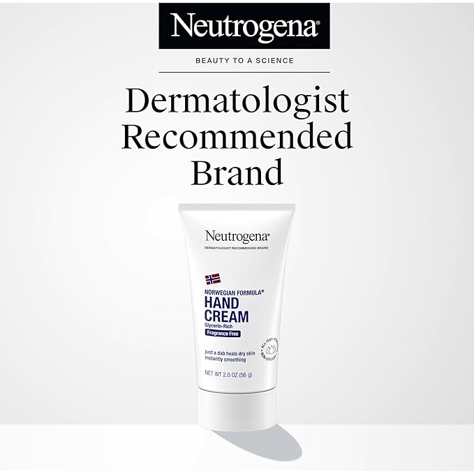 Neutrogena Norwegian Formula Moisturizing Hand Cream & Lotion for Dry Hands, Fragrance Free Glycerin Concentrated Relief, Over 200 Uses, 6 Pack, 2 oz Each (Total 12 Fl Oz)