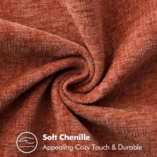 MIULEE Fall Decorative Couch Throw Pillow Covers 16x16 Inch Burnt Orange - Image 3