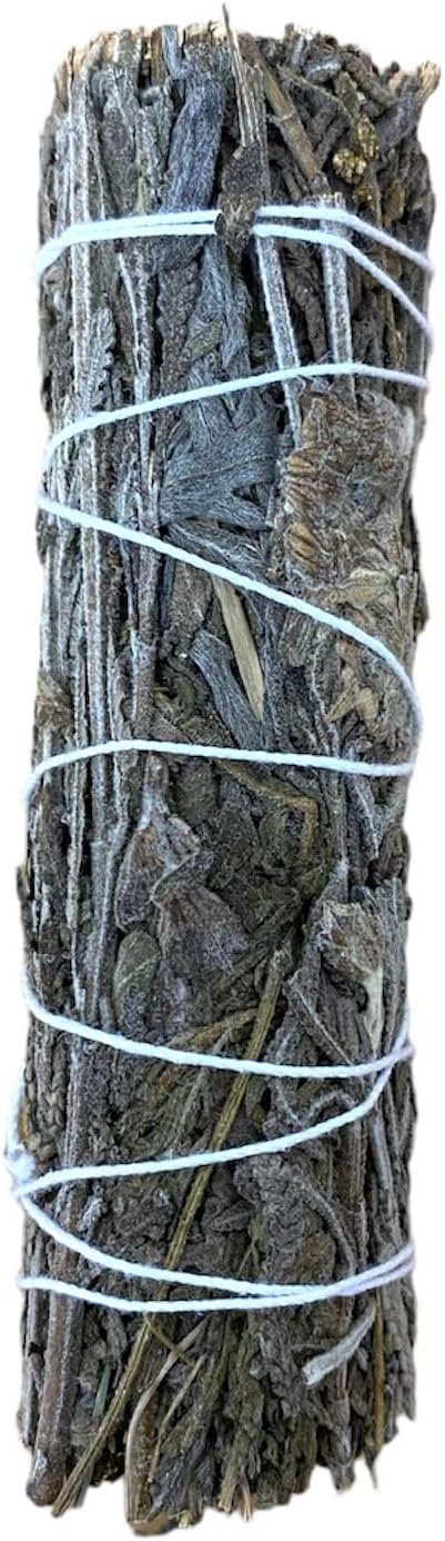 NessaStores 1 Dried Lavender Smudge Stick, 4 Inch Hand Tied, All Natural, Ethically Sourced for Home Cleansing, Stress Relief, & Clearing Negative Energy. JC-144