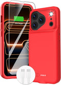 GIN FOXI Battery Case for iPhone 17 Pro, Charging Case Charger 8500mAh Ultra-Slim Lightweight Powerful Battery Pack 15W Fast Rechargeable Anti-Fall TPU Juice Box for iPhone 17 Pro (6.3") Red