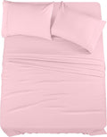Utopia Bedding Queen Bed Sheets Set - 4 Piece Bedding - Brushed Microfiber - Shrinkage and Fade Resistant - Easy Care (Crystal Pink)