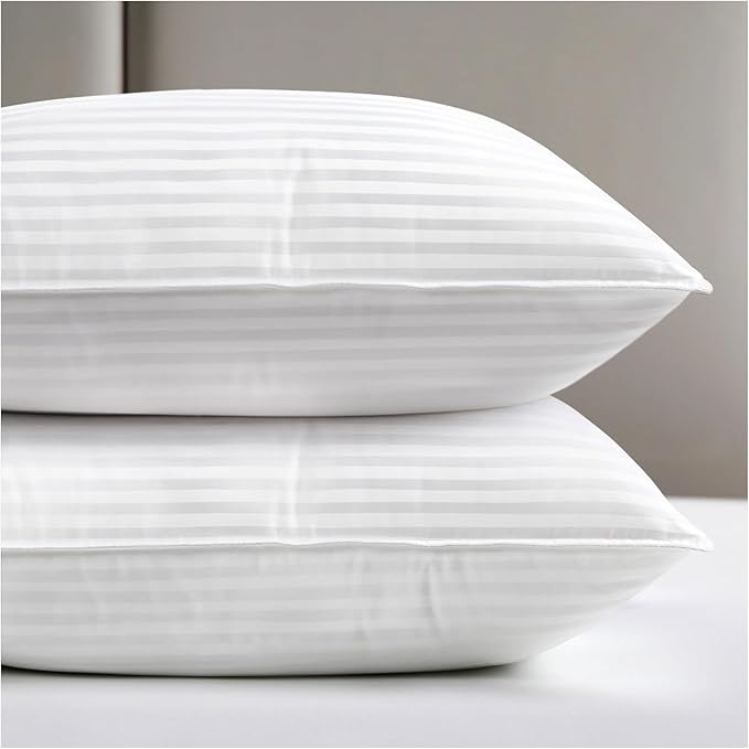 viewstar Bed Pillows, Hotel Quality, Down Alternative Big Pillow for Side, Back, or Stomach Sleepers, Soft, White, King