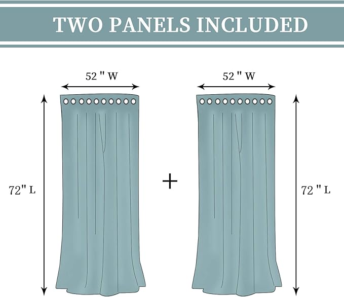 BGment Thermal Insulated 100% Blackout Curtains for Bedroom with Black Liner, Double Layer Full Room Darkening Noise Reducing Grommet Curtain (52 x 72 Inch, Beige, 2 Panels)