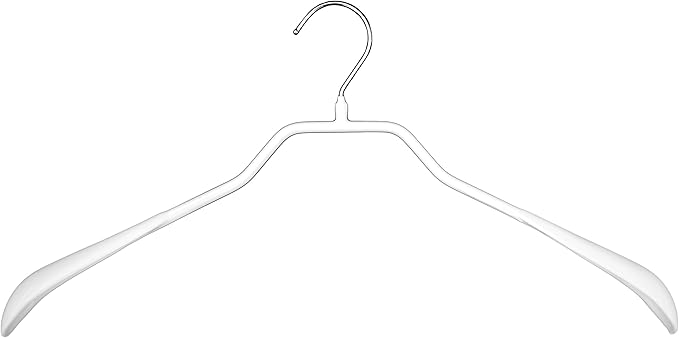 Mawa by Reston Lloyd BodyForm Series Non-Slip Space-Saving Clothes Hanger for Jackets, Suits and Coats, 16 1/2", Style 42/L, 1-Each, White