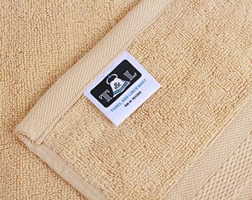 Towel and Linen Mart 4 Pieces Bath Towel Sets - Beige - Soft Feel Luxurious,Quick Dry, Extra Absorbent, 100% Ring Spun Cotton 600 GSM (27 x 54) - Image 4