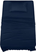 Utopia Bedding Twin XL Sheet Set – 3 Piece Bed Sheets for Twin XL Size Bed, Soft and Breathable Microfiber, Includes 1 Fitted Sheet, 1 Flat Sheet and 1 Pillowcase (Navy Blue)