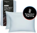Miracle Made Extra Luxe Soft Cooling Pillowcase, 2-Piece Silver-Infused Cotton Fabric – Lightweight, Thermoregulating, Breathable Cover for Sensitive Skin, Standard Size, Sky Blue