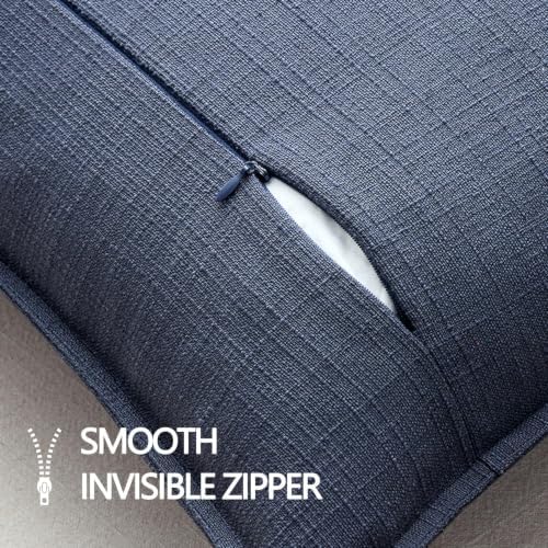 MIULEE Thick Textured Navy Blue Decorative Throw Pillow Covers 20x20 Inch - Image 7