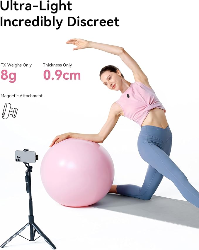 Hollyland Lark A1 Wireless Microphone for iPhone 15/16 & Android, 48kHz/24-bit, 3-Level Intelligent Noise Cancel, Magnetic Mini Microphone for YouTube, Podcast, Vlogging (Black, 2TX + USB-C RX)