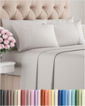 King 6 Piece Sheet Set - Cooling, Comfy & Breathable - Hotel Luxury Bedding, Includes Fitted Sheet for Women, Men, Kids & Teens - 1 Flat, 1 Fitted Sheet, 4 Pillowcases with Deep Pockets - French Grey
