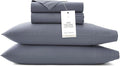 BOLL & BRANCH Signature Hemmed Sheet Set - King, Mineral - Luxury 100% Organic Cotton - Includes 1 Flat, 1 Fitted, 2 Pillowcases - Buttery Soft