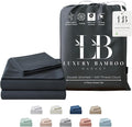 Luxury Bamboo Market | Queen Size Bed Sheet Set | 100% Viscose Made from Bamboo | Organically Grown | Ultra Soft | Cooling Sheets for Hot Sleepers | 17" Deep Pocket [Charcoal Grey]