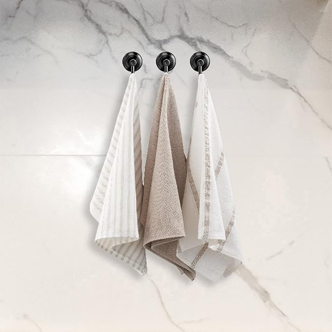 Nautica 100% Cotton Kitchen Towels | Super Absorbent Reusable Cleaning Cloths, Tea Towels, Hand Towels for Drying Dishes | Set of 3 | 18" X 28" | Neutral Stripe White