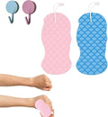 Skin Scrubber Exfoliator - 3D Super Soft Body Scrub Sponge for Dead Skin Removal, Reusable Skin-Friendly Exfoliator Also a Gentle Bath Sponge for Baby, for Adults, Kids & Pregnant Women (Blue+Pink)
