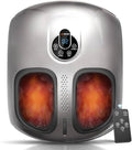 Shiatsu Foot Massager Machine with Heat : Deep Kneading Foot Massager with Vibration & Compression for Plantar Fasciitis & Neuropathy - for Women & Men,Relax for Home Office Use (Silver)