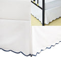 HIG Queen Bed Skirt - Easy Fit Scallop Edge Pleated Bedskirts With Spilt Coner, 12 Inch Drop Anti-Slip Dust Ruffle, Thick Fabric for Enhanced Privacy, Pre-Washed for Long-Lasting Use, Machine Washable