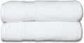 Milara Turkish Super-Plush Bathroom Hand Towels Set 2-Piece | Premium Cotton Hand Towels Set Absorbent, Durable with Hanging Loops | White Color Hand Towel, (16 x 30 Inches)