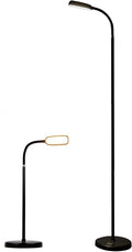 KOZIS Cordless Rechargeable Type-C FlexLamp | 2-in-1 Desk Floor Customizable | 3 Colors Adjustable Gooseneck | Stepless Dimming | Lamp for Piano Craft Bedroom Office Study Reading Camping