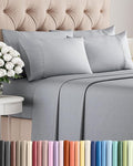 King 6 Piece Sheet Set - Cooling & Breathable Bed Sheets - Hotel Luxury Bed Sheets for Women, Men, Kids & Teens - Bedding with Deep Pockets & Easy Fit - Soft and Wrinkle Free - King Steel Blue Sheets