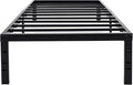 45MinST 18 Inch Maximum Storage Bed Frame/Reinforced Platform /3500lbs Heavy Duty/Easy Assembly/Mattress Foundation/Steel Slat/Noise Free, Twin