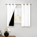 BGment Short 100% Blackout Curtains for Bedroom, Thermal Insulated Energy Efficiency Noise Reducing Grommet Curtains 54 Inch Length with Liner for Small Window 2 Panels Each 42 Inch Wide, Pure White