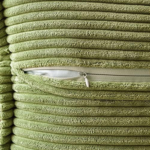 MIULEE Decorative Lumbar Throw Pillow Covers 12x20 Inch Green 2 Pack - Image 3