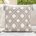 Boho Throw Pillow Covers 18x18 Tufted by LOOPUINHOM