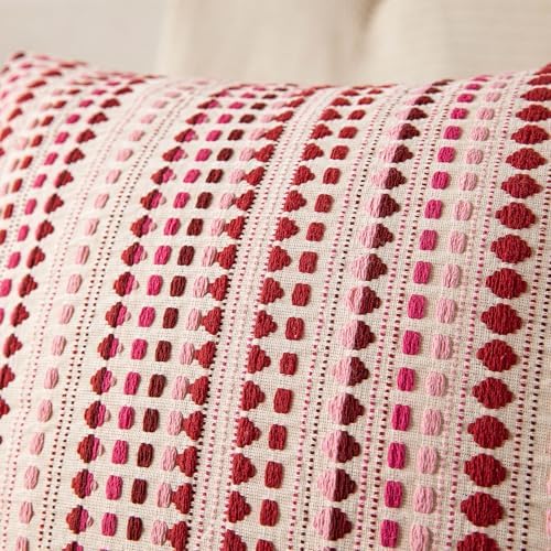 Boho Long Lumbar Body Decorative Throw Pillow Covers 14x36 Inch Pack of 1 Pink - Image 3
