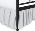 Ruffled Bed Skirt with Split Corners, Light Grey, Twin 12 Inch Drop Bedskirt, Hotel Quality Brushed Microfiber Wrinkle Free Dust Ruffle Bed Skirt Twin Size
