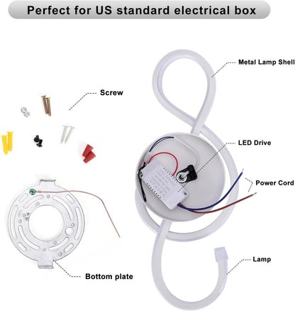 XEYOU 22W Modern Wall Sconce Lighting Indoor LED Creative Wall Light Fixture Music Symbol Art Decoration Wall Lamp for Living Room Bedroom Stair Corridor, White 3000K