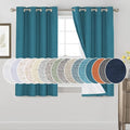 PrinceDeco 100% Blackout Curtains for Bedroom 2 Panels Set Thermal Insulated Full Light Blocking Drapes Window Curtain Panels Grommet Black Out Cute Curtains for Nursery,52" W x 54" L, Blue Sapphire