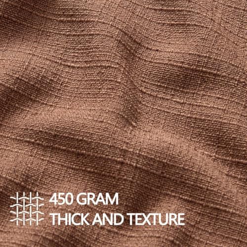 MIULEE Fall Thick Textured Rust Euro Sham Throw Pillow Covers 26x26 Inch - Image 2