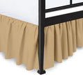 Ruffled Bed Skirt with Split Corners, Taupe, Full 12 Inch Drop Bedskirt, Hotel Quality Brushed Microfiber Wrinkle Free Dust Ruffle Bed Skirt Full Size