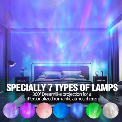 Northern Lights Projector, Night Light Projector for Bedroom Built-in Bluetooth Speaker, White Noise, Shell Night Light for Room Decor/Gift for Kids/Party/Music/Relaxation/Birthday (White)