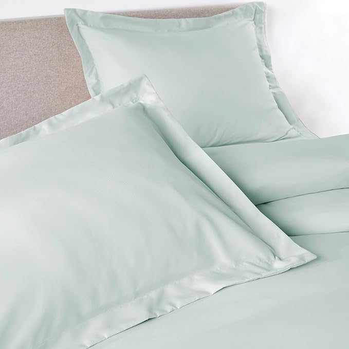 PeachSkinSheets 1500tc Level of Softness Soft Cooling Duvet Cover Set | King/Cali King Size - Mint Julep