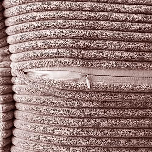 MIULEE Decorative Lumbar Throw Pillow Covers 12x20 Inch Blush Pink 2 Pack - Image 3