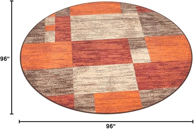 Unique Loom Autumn Collection Area Rug - Providence (8' Round, Multi/ Beige)