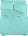 Utopia Bedding Queen Sheet Set – 4 Piece Bed Sheets for Queen Size Bed, Soft and Breathable Microfiber, Includes 1 Fitted Sheet, 1 Flat Sheet and 2 Pillowcases (Spa Blue)