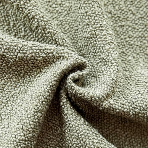 Foindtower Decorative Textured Boucle Throw Pillow Covers 24x24 Dusty Green - Image 3