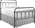 Ruffled Bed Skirt with Split Corners-Dust Ruffle - 21" Drop 100% Microfiber Soft,Sheen & Luxurious Look - Bed Skirts (Light Grey -Queen)