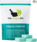 Stress Fighter Shower Steamers Aromatherapy for Relaxing - Christmas Gift - Adult Stocking Stuffer - USA Made - Lavender & Lemon Shower Bomb Tablets - Soothing Natural Essential Oils (10 Pack)